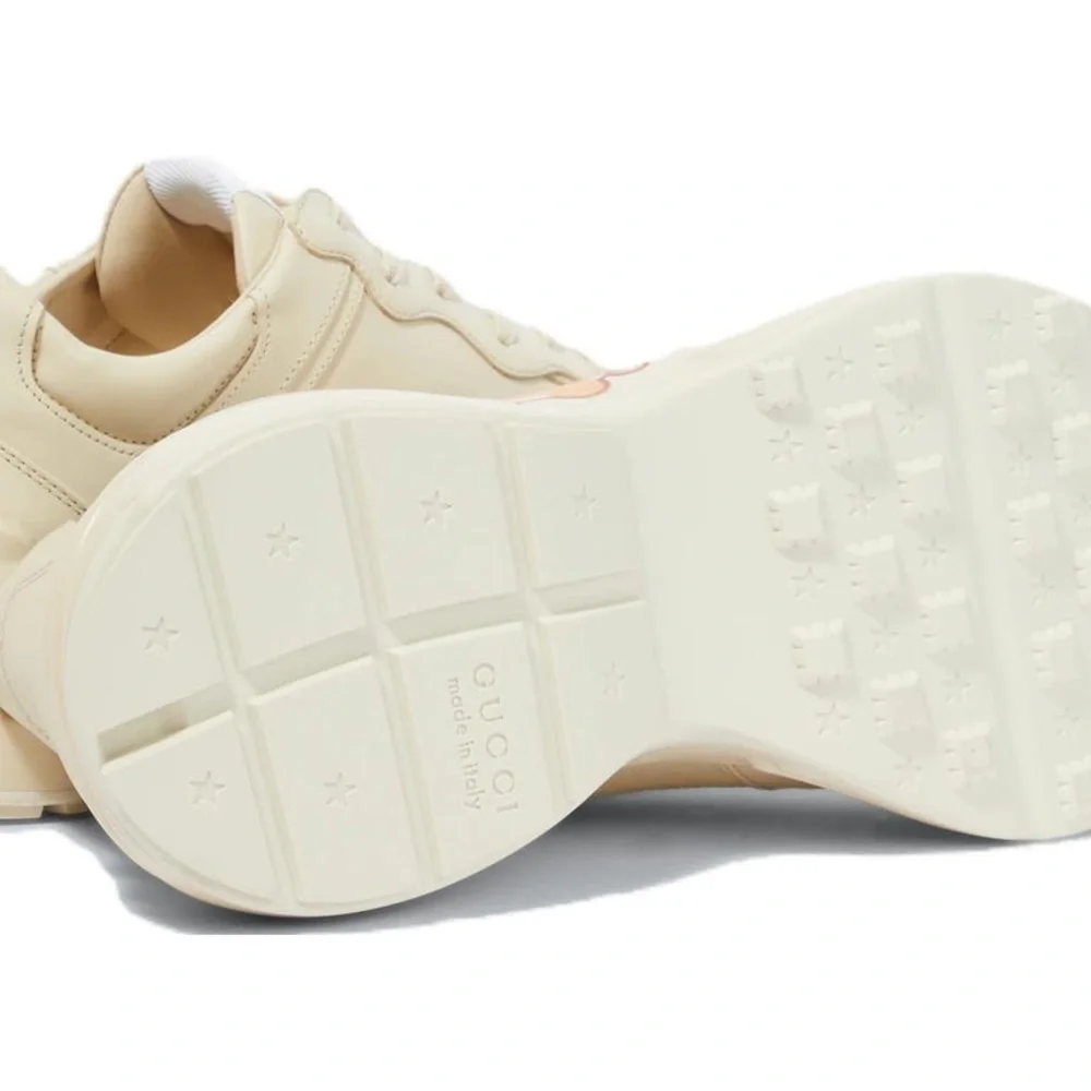 Brand New Gucci(WMNS) Gucci Kawaii Rhyton Leather Sneakers 'Cream White' Size 10